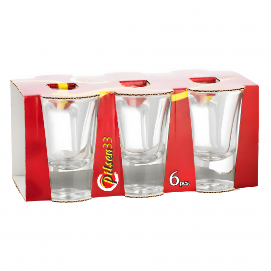 Glass Cups Set - 6 Pcs